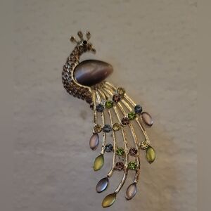 Peacock brooch/ pin